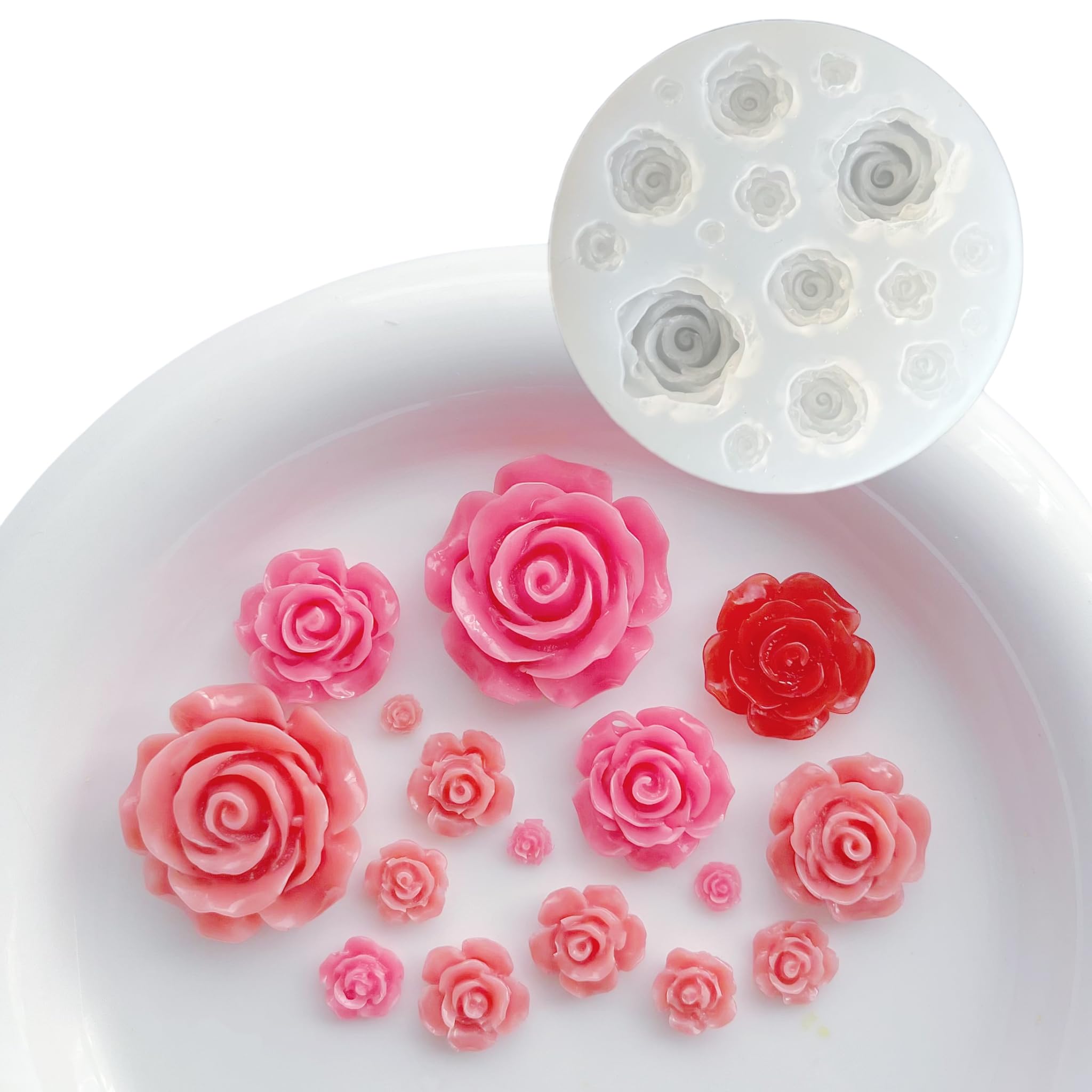 Amazon.co.jp: 【シリコンモールド A0016】バラ 薔薇 ローズ 立体 植物