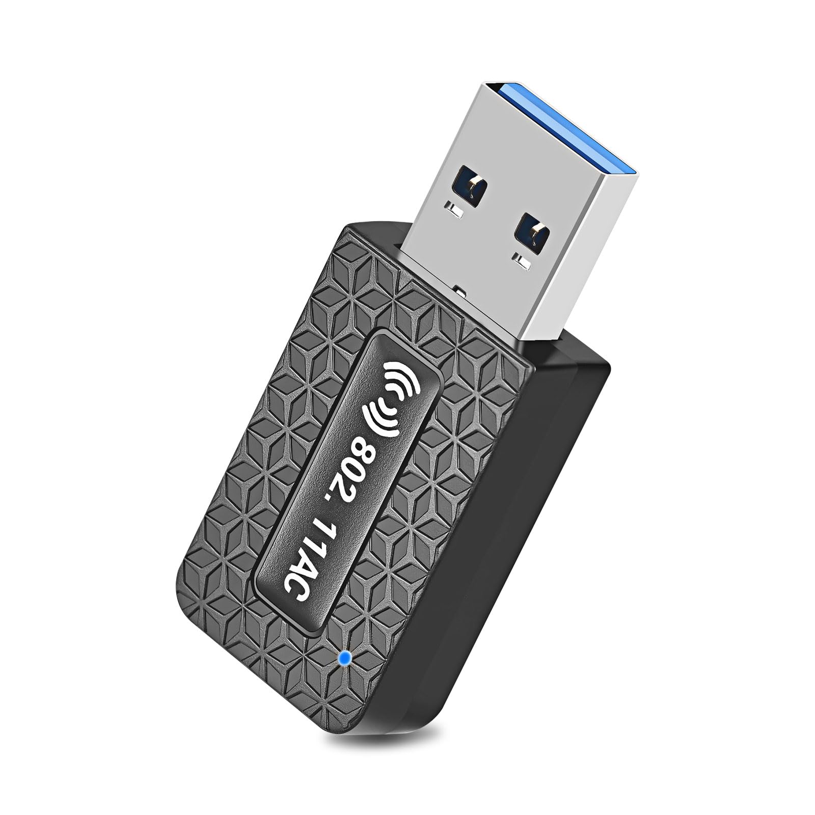 1300Mbps Wireless WiFi Adapter for PC, USB 3.0 Wi-Fi Dongle AC Mini Network Adapters 802.11ac 2.4GHz/5GHz Built-in Antenna for Windows 11/10/7/8/8.1/XP Mac OS 10.6-10.15(gray)