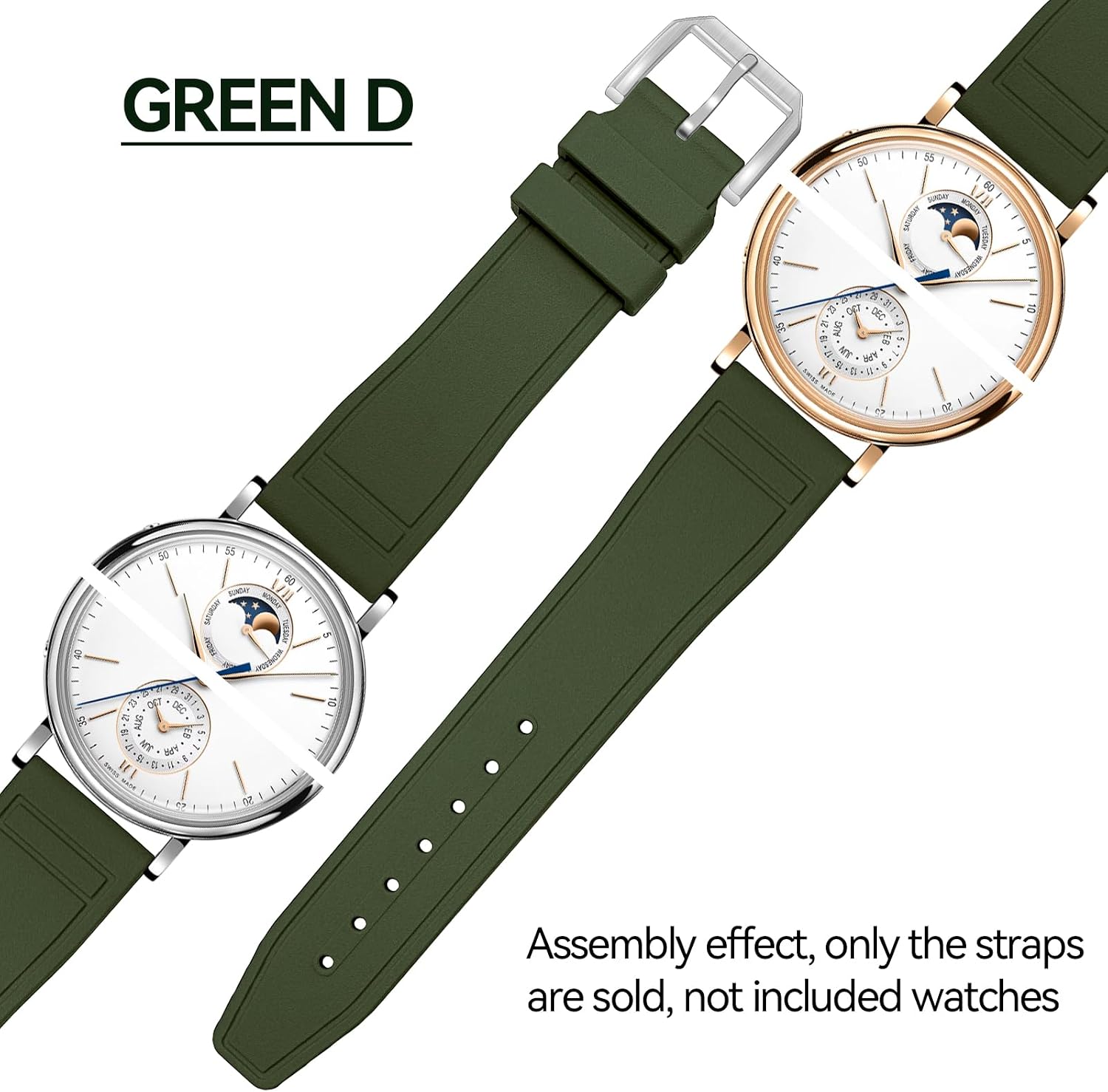 Quick Release Fluorine Rubber Watch Band For Men Compatible With IWC Bracelet For Big Pilot Watchband For Portofino Watch Strap For Portugieser For TOP GUN 20mm 21 22mm