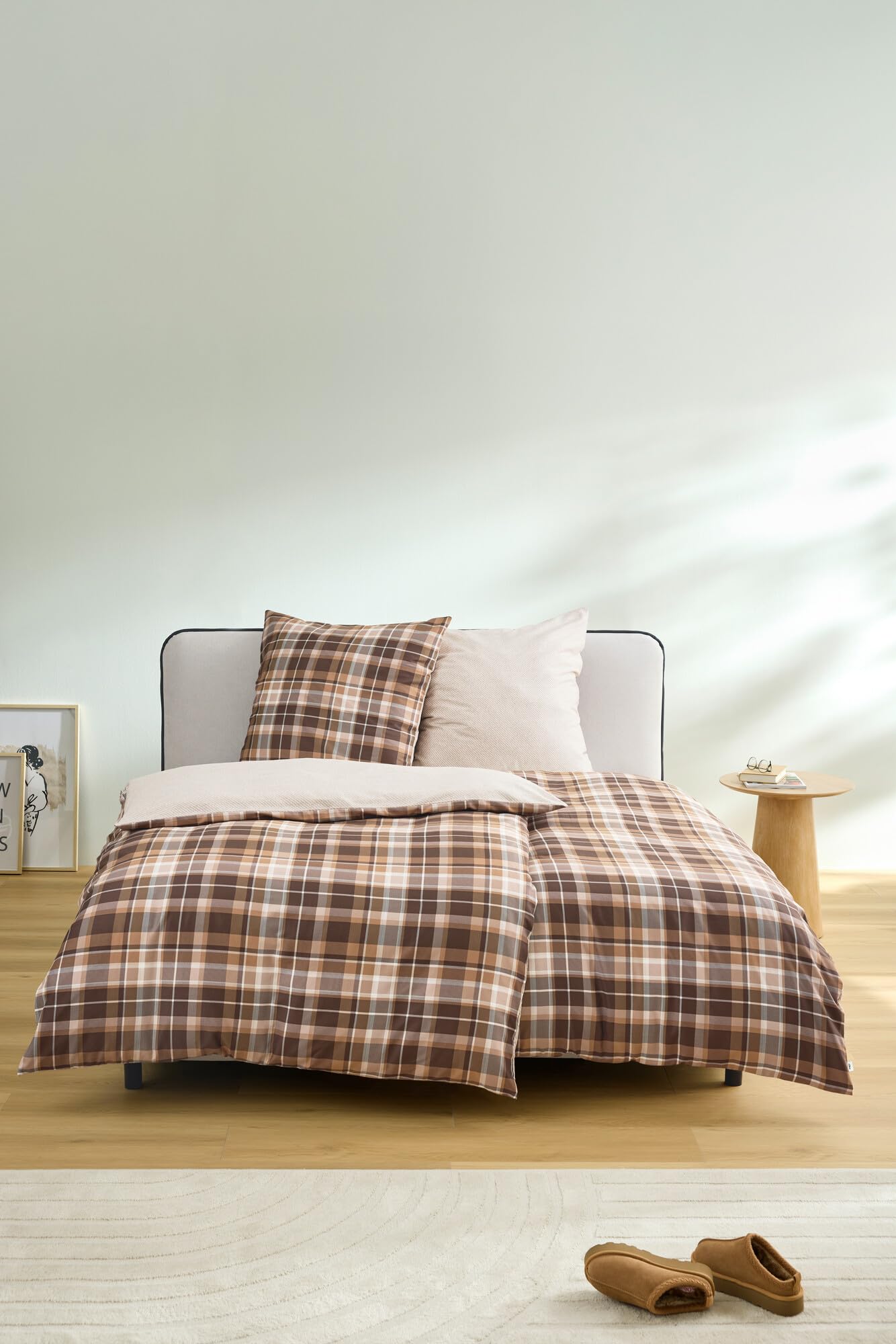 s.Oliver Bettwäsche 100% Baumwolle 135x200 cm braun - Mako Satin