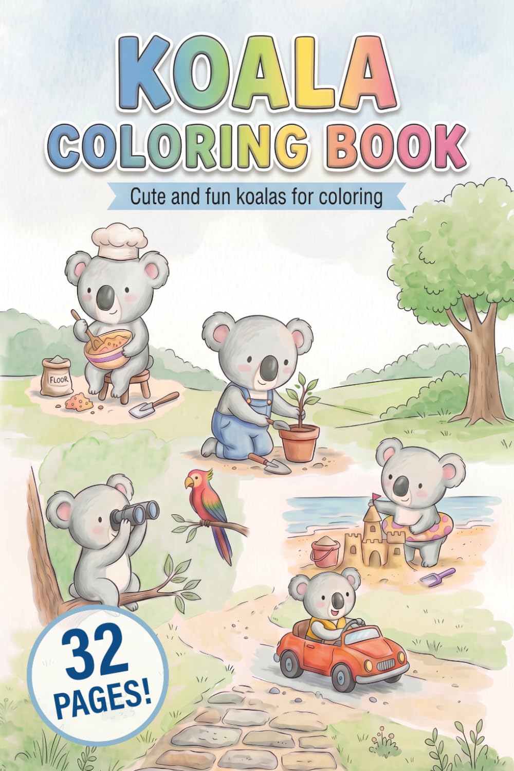Koala coloring book: Cute and fun koalas for coloring