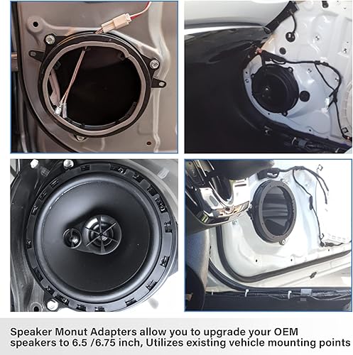 Miniatura 8 de RED WOLF Adaptador de altavoz para puerta de automóvil compatible con Nissan Frontier Altima Sentra 2004-2019, KIA K2 2011-2019, Infiniti Q25