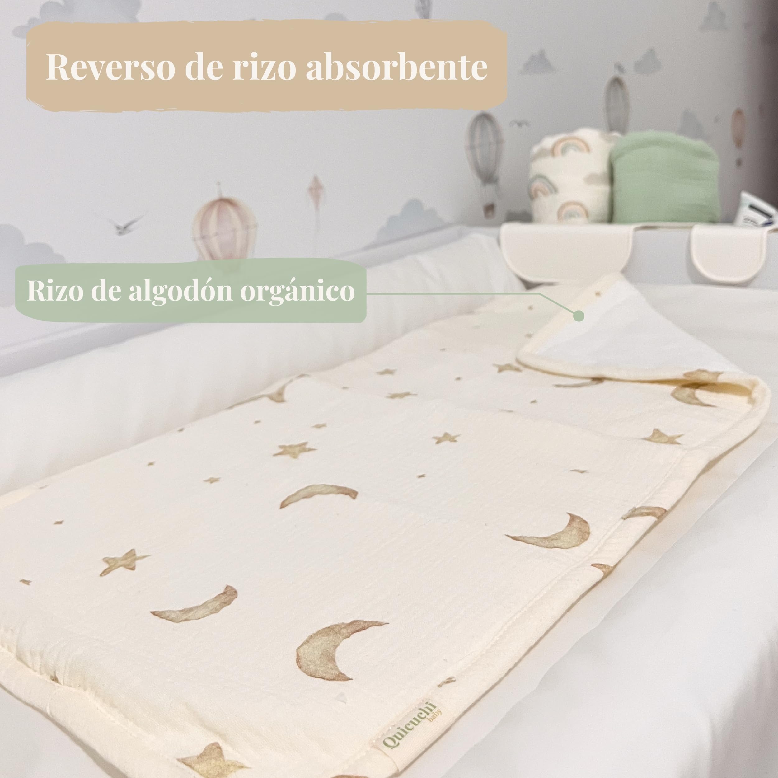 Pack de 3 Muselinas Bebé Algodón 100% Orgánico Gots 60x30cm- Gasas de Muselina Suaves y Rizo Absorbente- Salvababas Bebés Multiusos- Regalos para Recién Nacidos Niño y Niña (Verde Salvia)