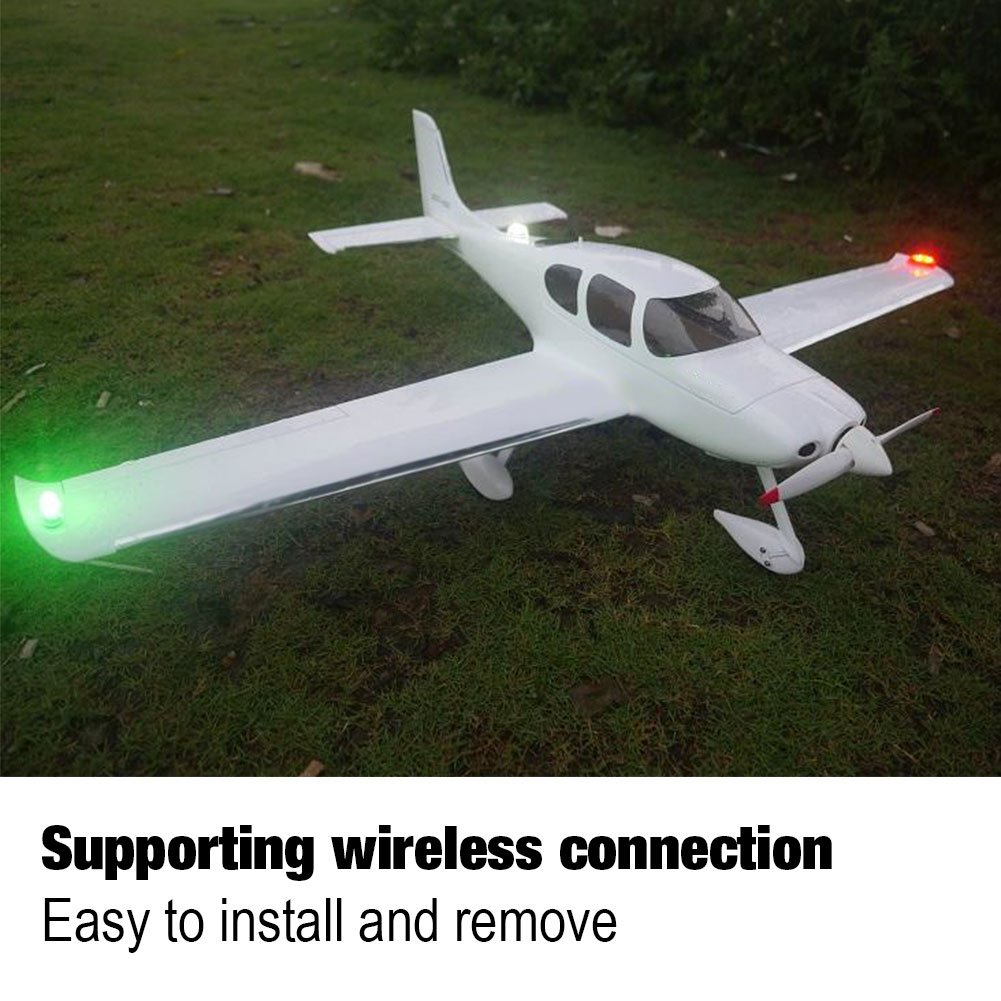 Luz LED Inalámbrica RC, Fiable y Resistente, Luz para Avión RC, Diseño Compacto y Ligero, para RC Helicópteros y Aviones de Ala Fija, Interior, Noche, Día