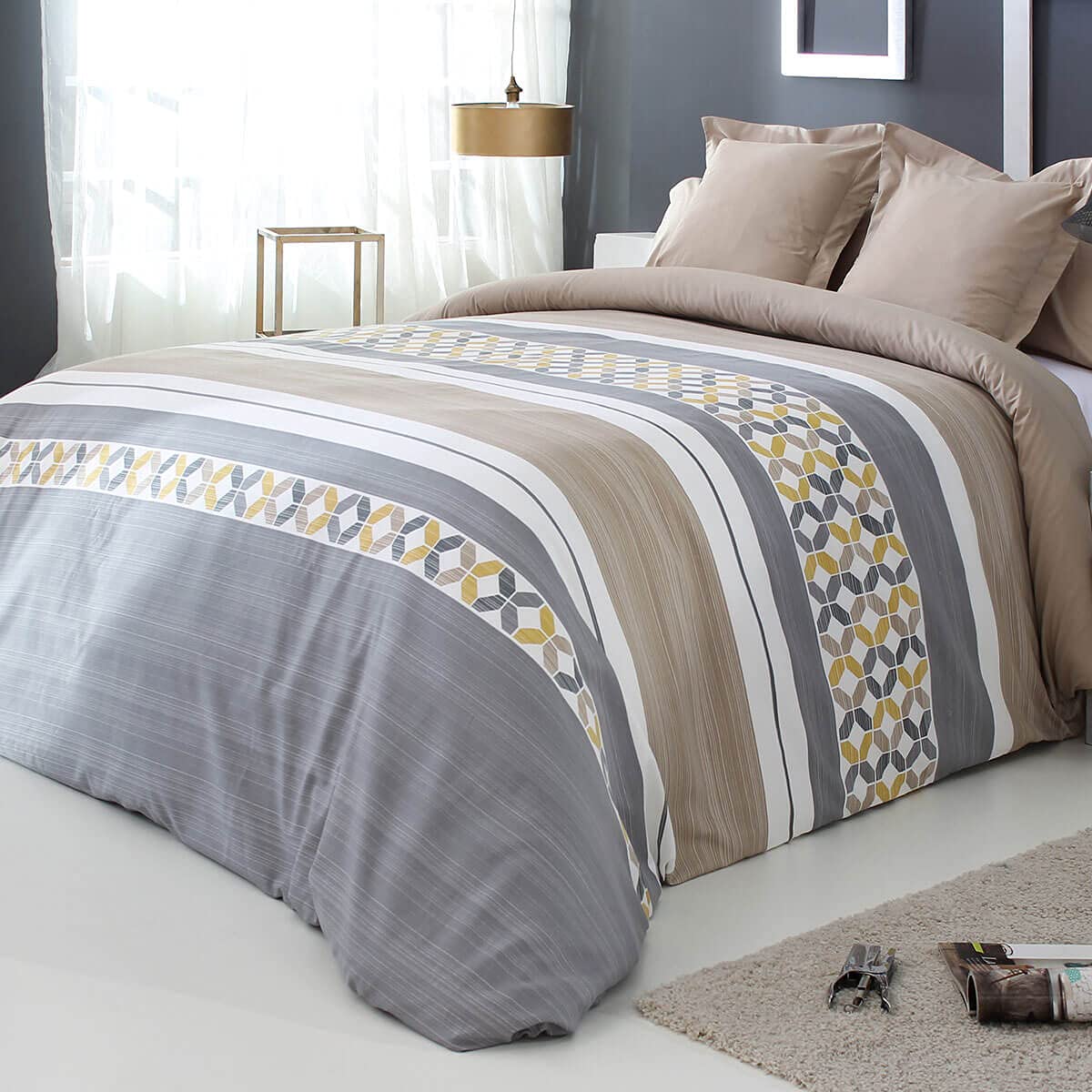 Reig Marti Funda nórdica Yale - Cama 90 Cm - Color Gris C08