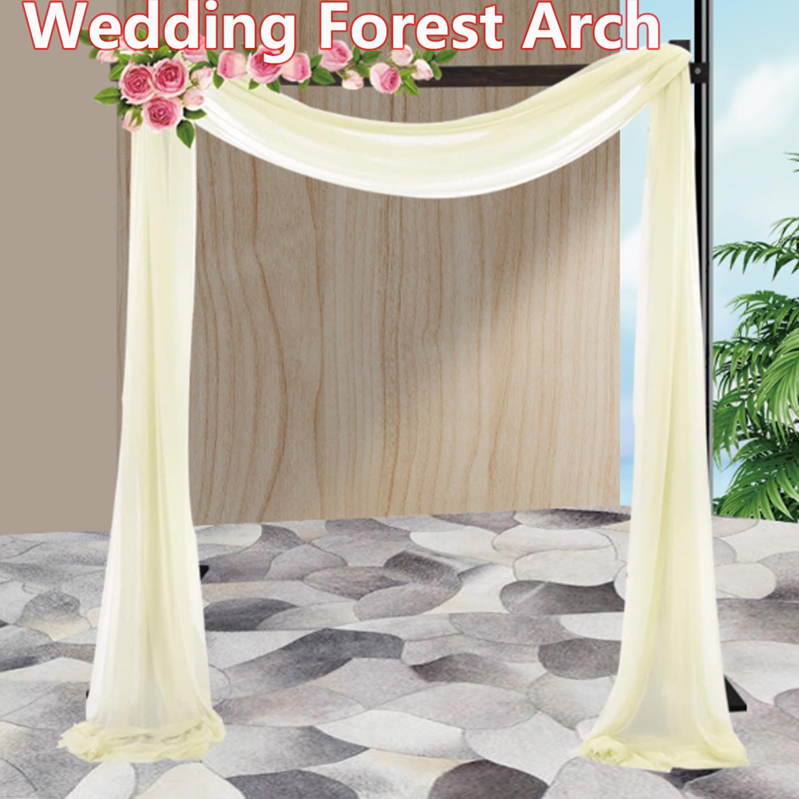 beaka Kit Arche Mariage Champêtre Cadre en Arc Carré Arche en Bois pour Décoration De Mariage Anniversaire Support Toile De Fond Photo Décoration pour Fête Et Cérémonie Noël