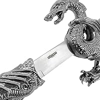 Vista 3 de Medieval Dragon Sword – Decorative Replica Display Piece, Dull Blade Collectible, Knight Fantasy Sword for Cosplay, Home Decor and Collections