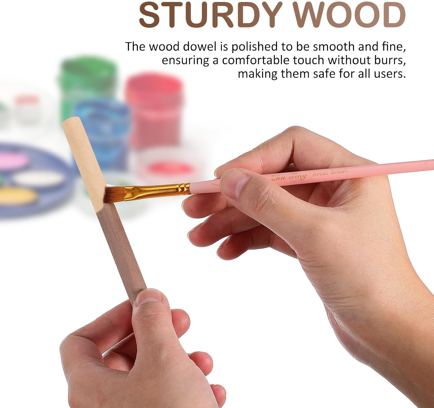 Craft Wood Sticks for Crafts and Decorations, Brown Wood