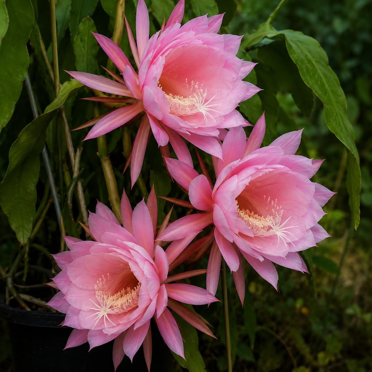 Pink Night Blooming Brahma Kamal Epiphyllum Oxypetalum : Tropical Epiphytic Cactus | Minimal Upkeep | Indoor Decorative Corner | 1 Count-image-11