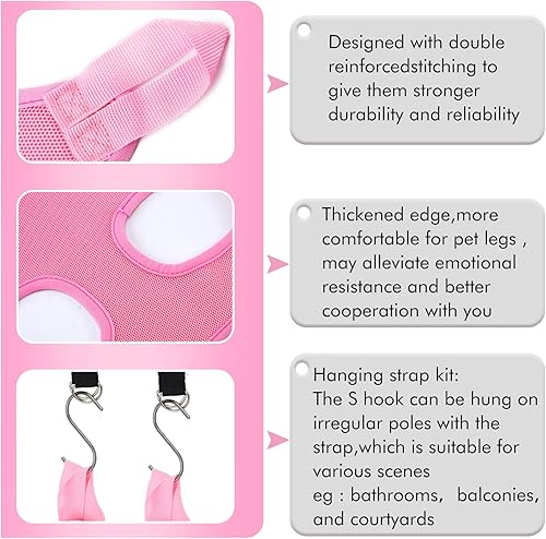 Miniatura 5 de Ferraycle Hamaca de aseo de mascotas 14 en 1 para perros y gatos, cortaúñas para gatos con bolsa de sujeción para hamaca para gatos, recortadora,
