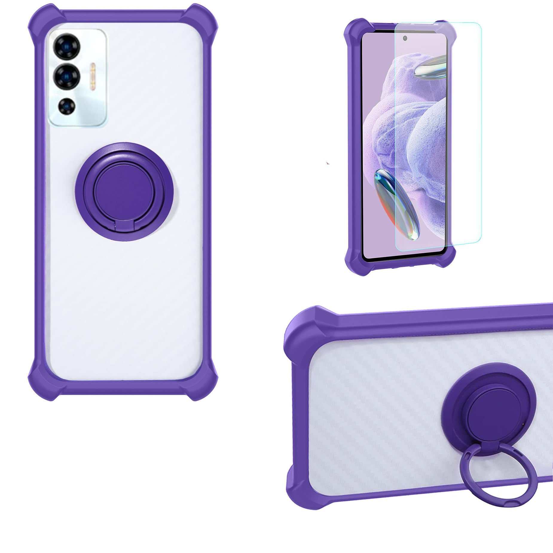 Custodia per Thomson Origin 679 LAGOON Cover Custodia Case Ibrida [Con protezione dello schermo in vetro temperato] [supporto magnetico pieghevole] [resistente alle impronte digitali smerigliato] Blu