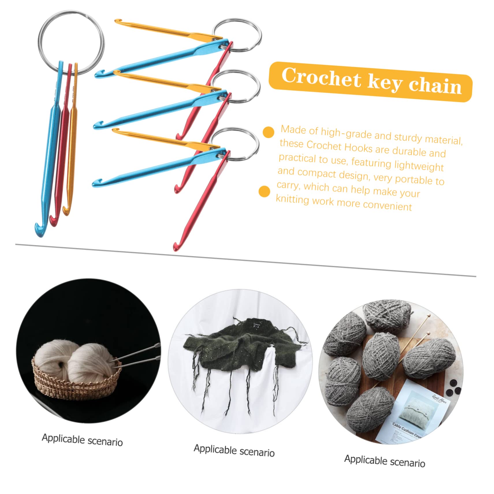 Hohopeti 20piezas Ganchos De Crochet Portátiles Para Tejer Herramientas De Manualidades Para Amantes Del Crochet