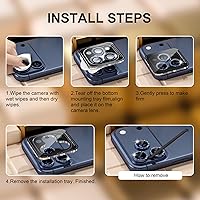 Vista 227 de Misea [3+1] for iPhone 14 Pro/iPhone 14 Pro Max Camera Lens Protector Bling, 9H Tempered Glass Camera Cover Screen Protector Metal Individual Ring