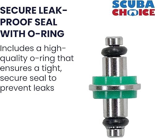 Miniatura 2 de Scuba Choice Buceo HP Bobina giratoria con junta tórica, color plateado
