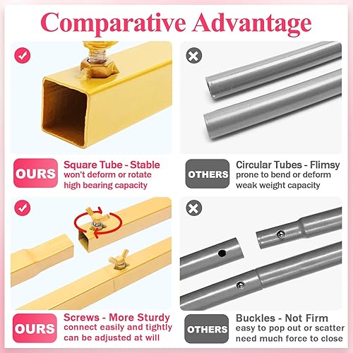 Miniatura 10 de Wokceer Soporte de arco de boda de 7.2 pies, 6 pies, soporte de arco de metal blanco, juego de 2 para fiesta de cumpleaños, boda, ceremonia, baby