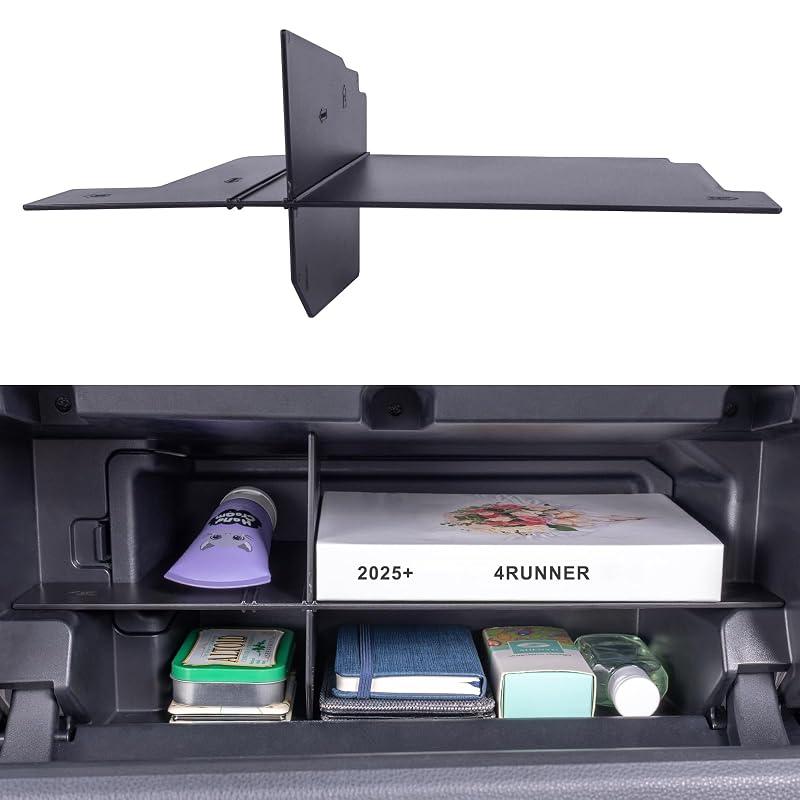 Organizador para Porta-Luvas JKCOVER Compatível com Toyota 4Runner 2025+ com 4 Compartimentos