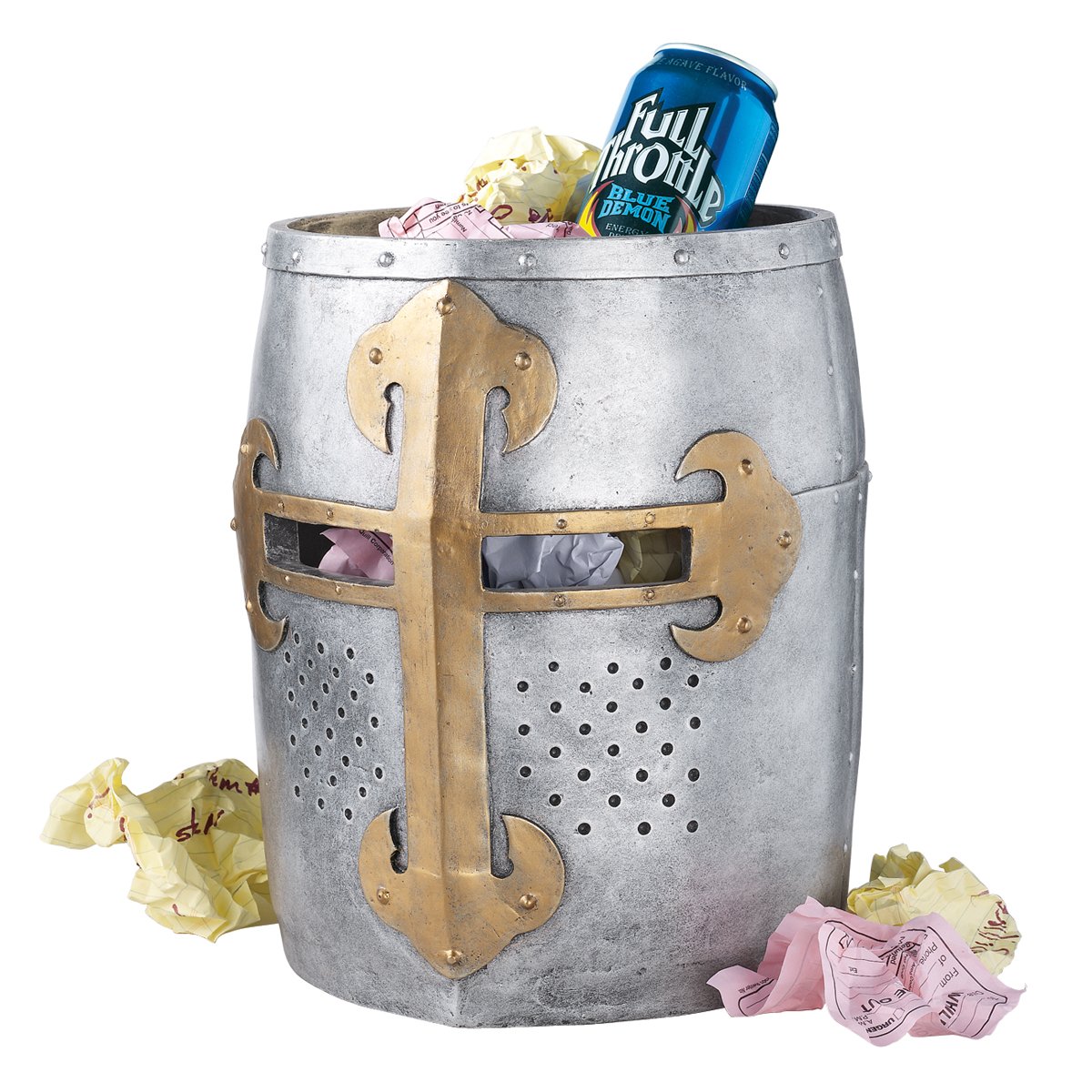 Amazon.com: Design Toscano Crusader's Great Helm Gothic Trash Bin