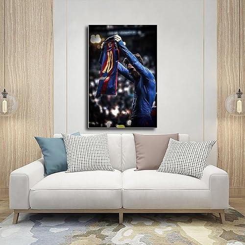Miniatura 5 de Lionel Póster Messi 24 Póster en lienzo para pared, decoración para el hogar, dormitorio, sala de estar, regalos, sin marco 12 x 18 pulgadas (11.8 x
