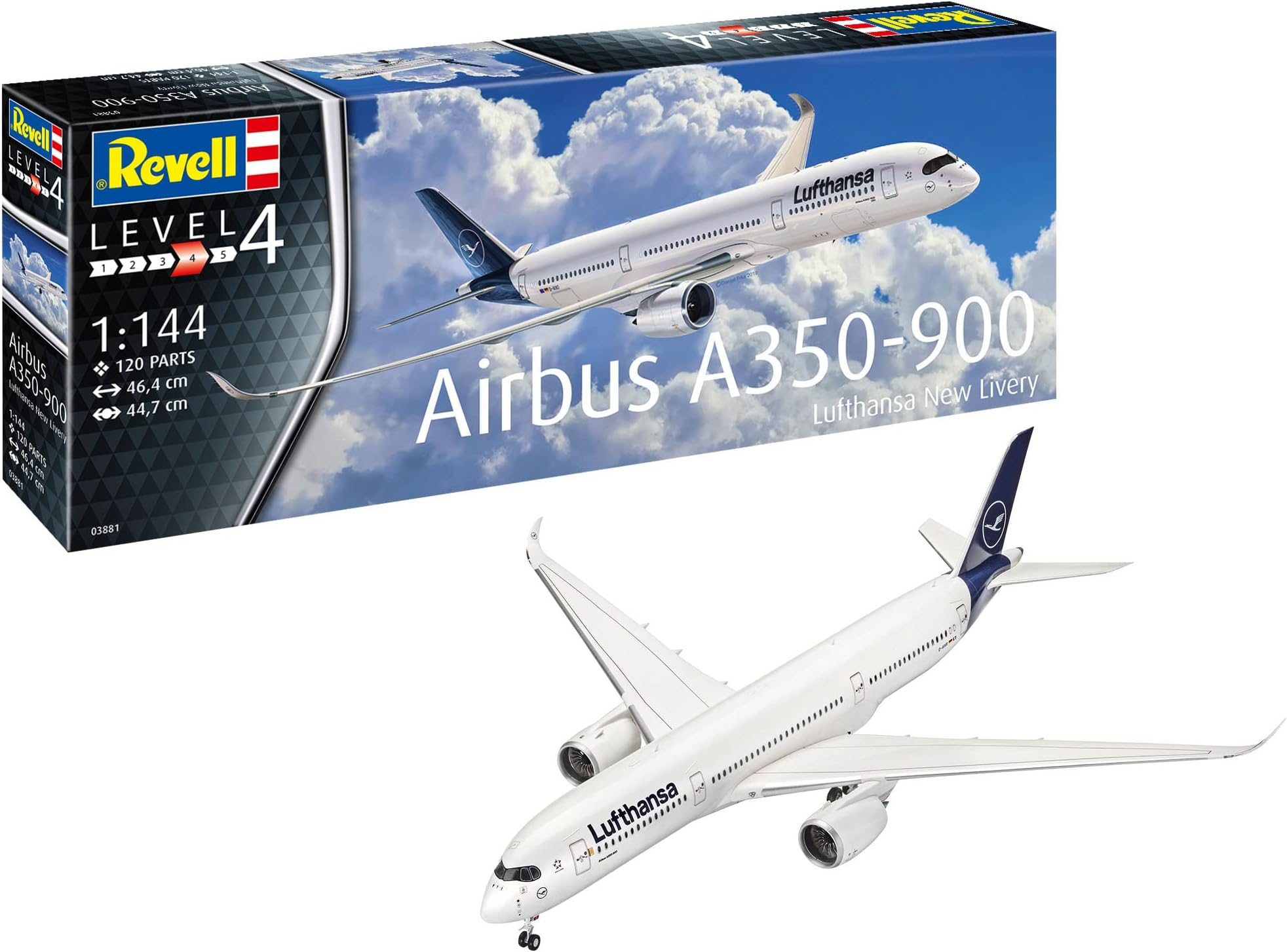 03881 Airbus A350-900 "Lufthansa" New Livery 1:144 Scale Unbuilt/Unpainted Plastic Model Kit