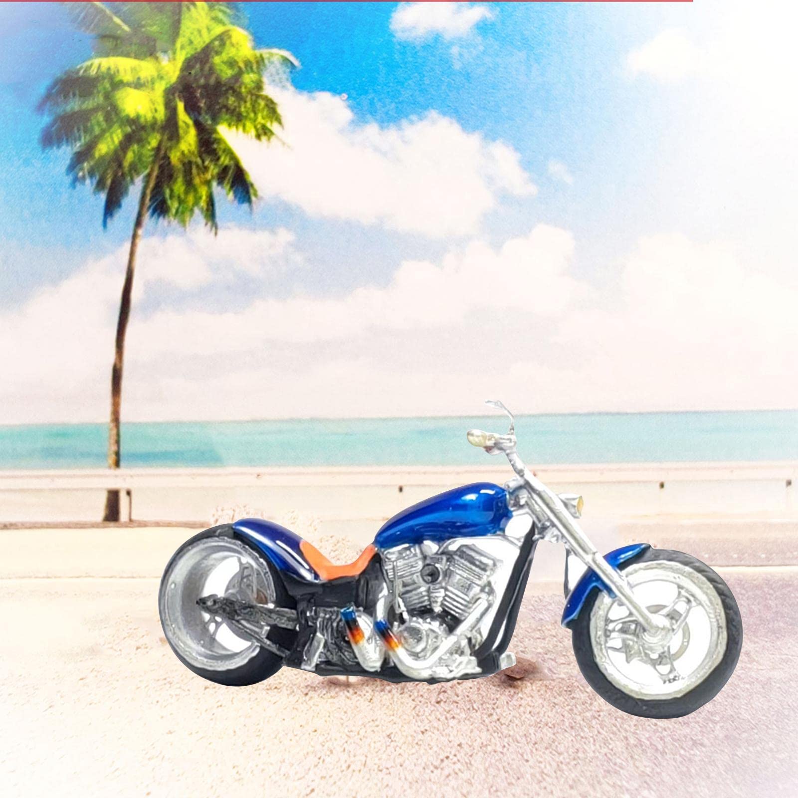 Figure Realistiche di Motociclette Dipinte in 1/64 per Diorami Ferroviari, Modellini di Veicoli per La Decorazione di Scene.,
