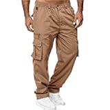 Cargo Sweatpants for Men Baggy Travel Athletic Trousers Outdoor Hiking Silm Fit Jogger Casual Pants with Pockets