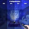 Yıldızlı gökyüzü projektörü LED Galaxy Light, yıldızlı projektör ışığı, bulutlar ve yıldızlar, Bluetooth hoparlör fonksiyonu, yıldız projektör, sevgililer günü için gece lambası (mor)