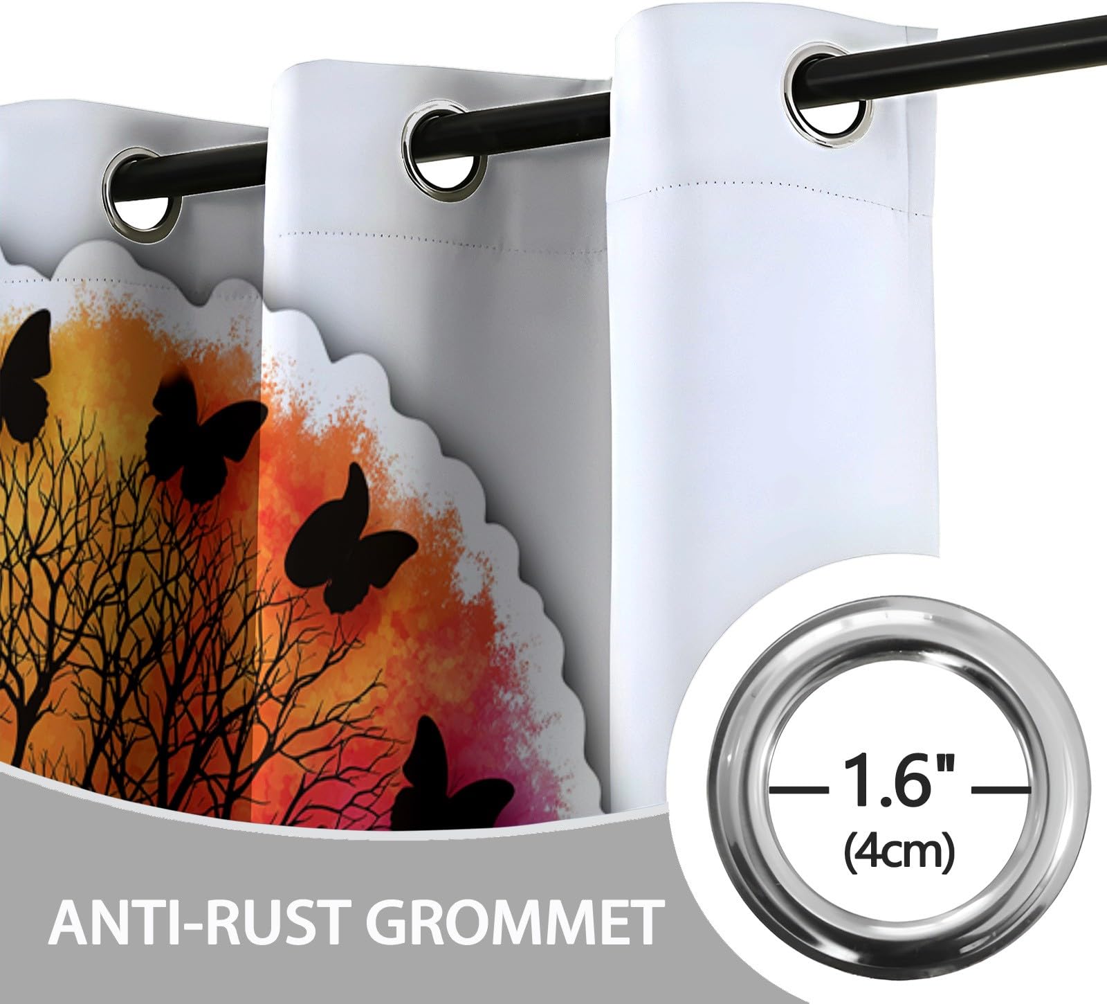 Clip-Art Blickdicht Gardinen Baum Leben Traumfänger Thermovorhang, Vorhänge Kinderzimmer Schlafzimmer Wohnzimmer Verdunkelungsvorhang Mit Ösen H183 x B117 cm 2Er Set