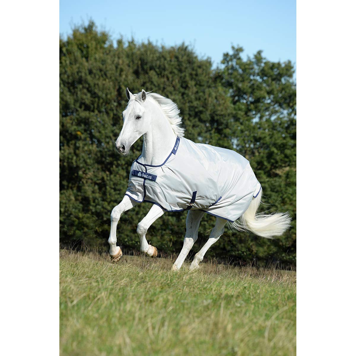 Bucas Sun-Shower 135 - Manta para Caballo, Color Plateado