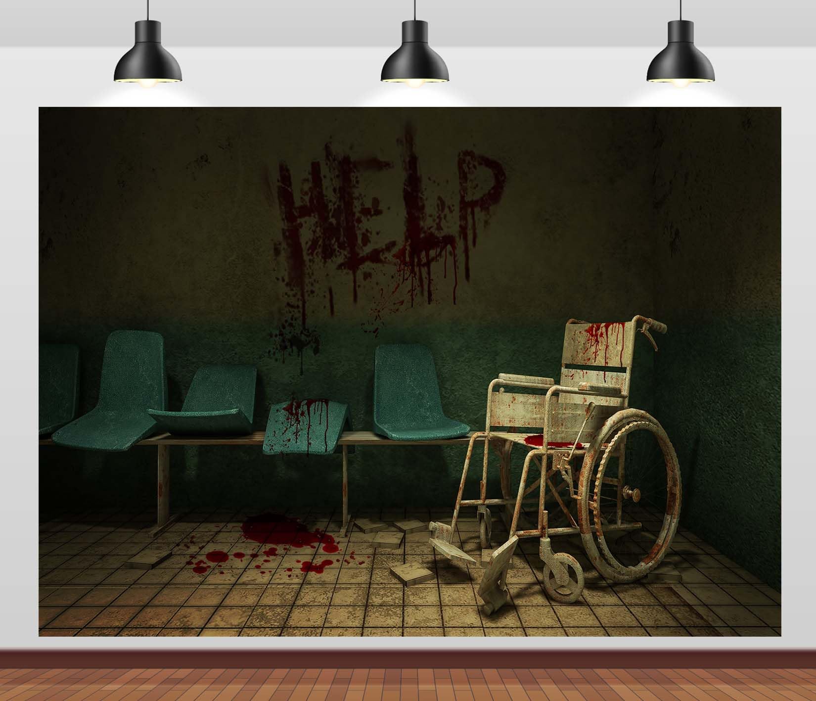 グロ注意❤️廃病院　サツ人解体現場　 horror hospital Amazon.com: CORFOTO 15x10ft Fabric Abandoned Hospital Backdrop