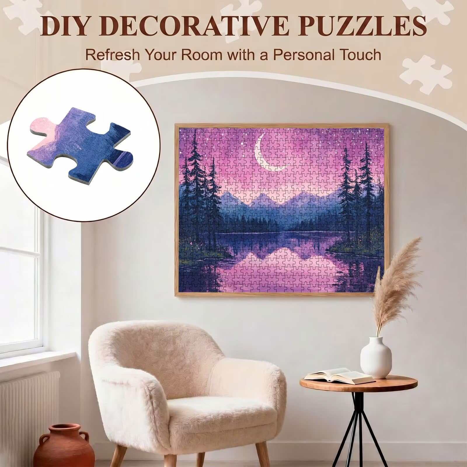 Bandes dessinées Paysage Puzzle 1000 Pièces pour Adultes, Format 75 x 50 cm, Challenge Casse-Tête de Famille, Loisirs Créatifs et Relaxation, Pièces Robustes avec Lettres au Dos, Décor Murale f0-671