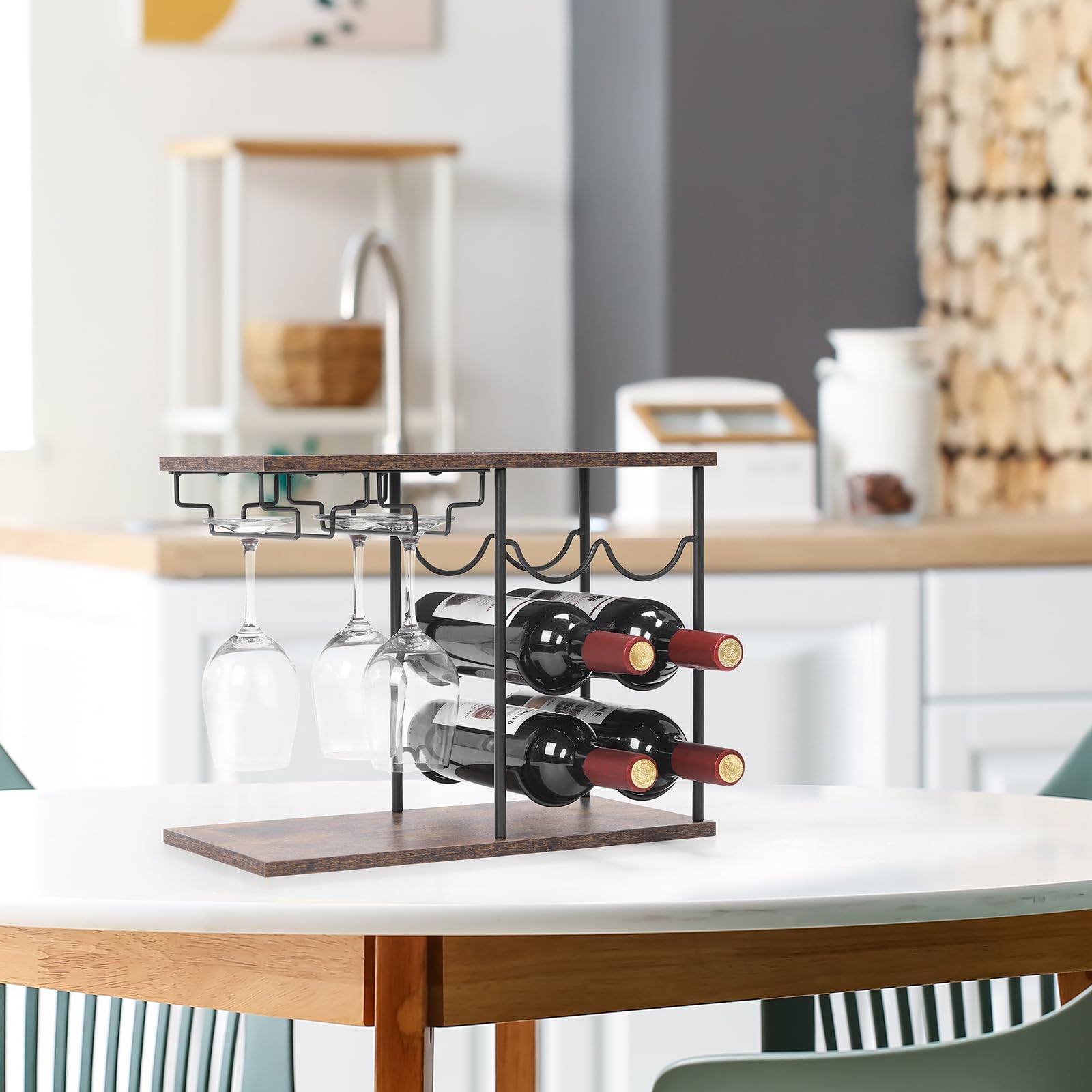 Ybing Wine Rack Countertop Wine Holder Stand For Wine