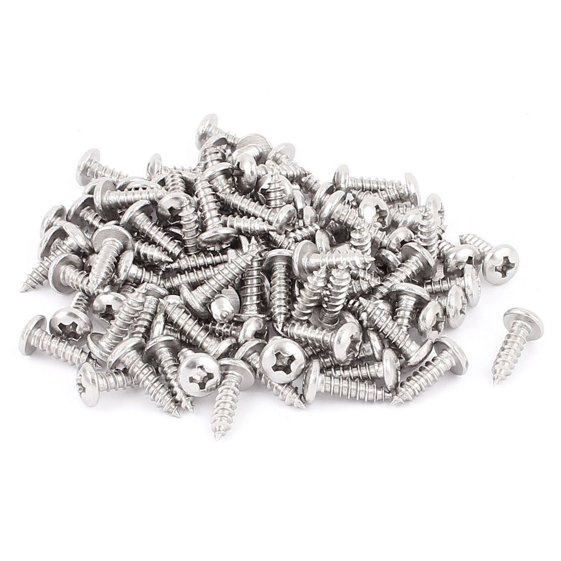 Uxcell Silver Sourcingmap 3.5Mm X 13Mm Phillips Cross Drive Pan Head Self Tapping Screw 100 Pcs