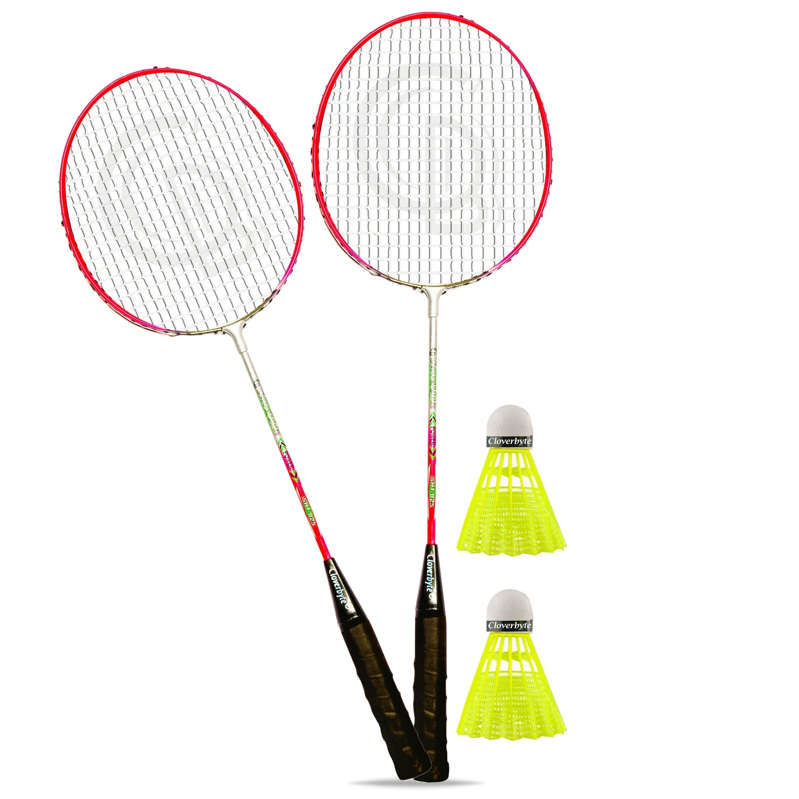 Power Pink Steel Lightweight Badminton Racquet 1 Pairbadminton Set Badminton Racket Badminton Kit and Shuttlecocks (2)-image-26