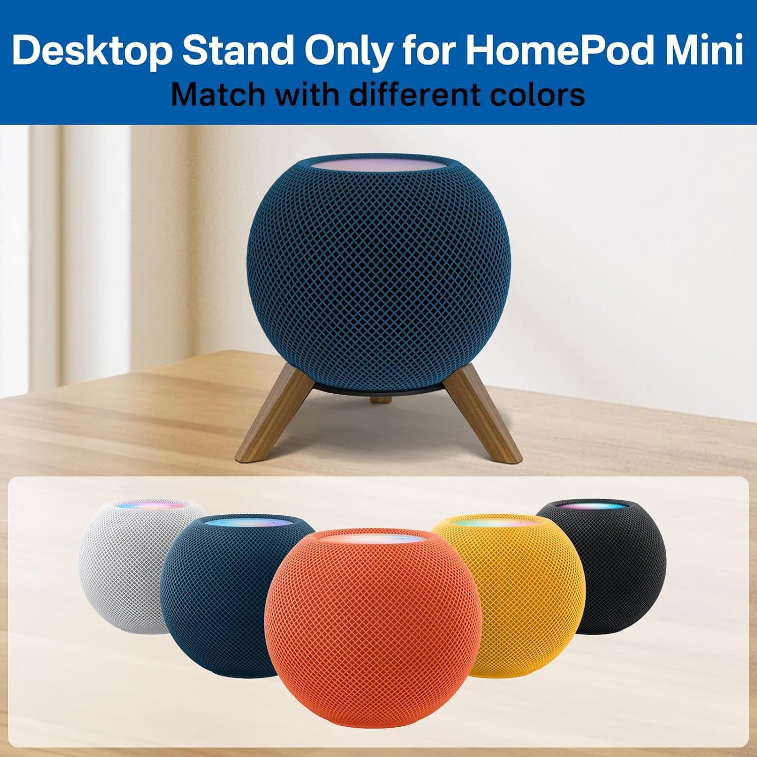 Amazon | For Homepod miniスタンド スピーカースタンド 木製ベース
