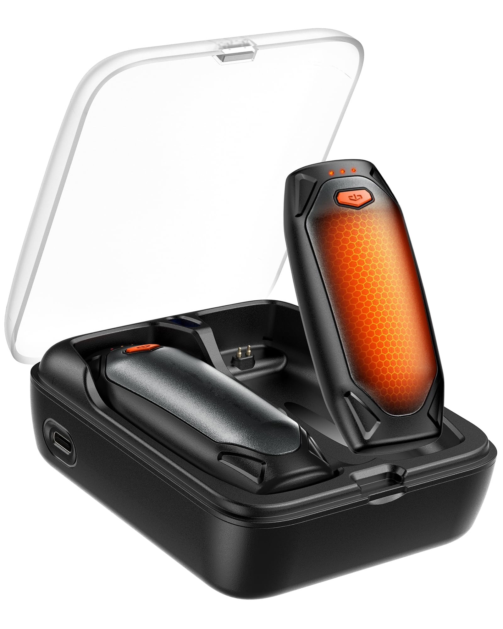 Kesguar Hand Warmers Rechargeable - 2 Pack 14000mAh AI Electric Hand Warmers with Charging Case Magnetic 2 in
