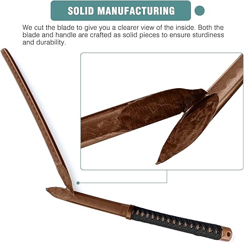 Miniatura 6 de Espada Katana - Hoja de polipropileno de alta dureza, para actuación y entrenamiento, incluye vaina para Aikido