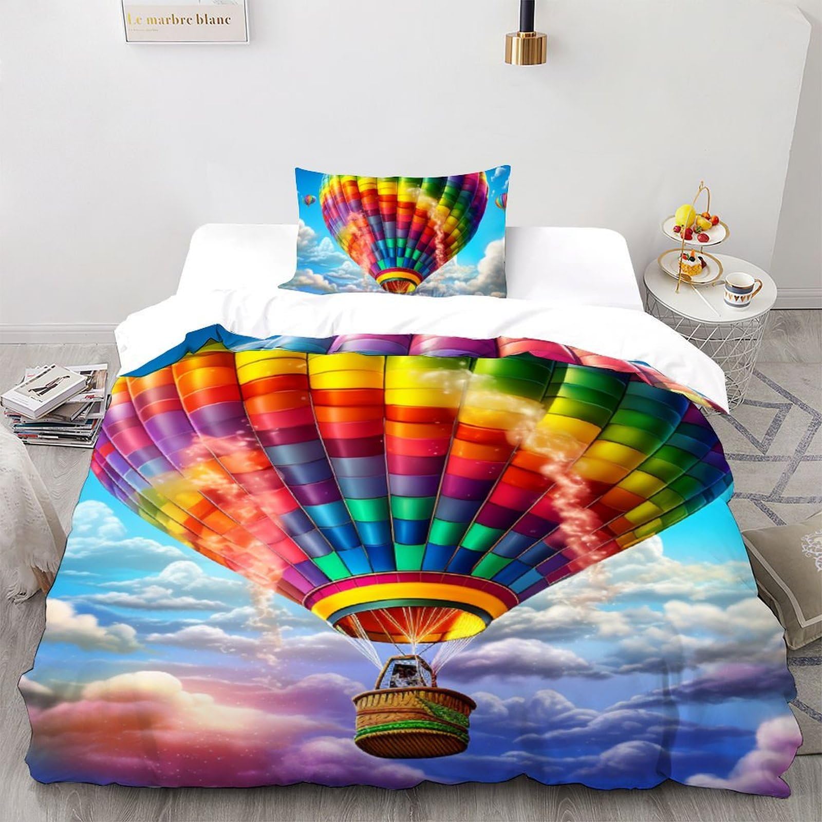 Housse de couette 3D douce et facile d'entretien fermeture éclair lit enfant 2 pièces