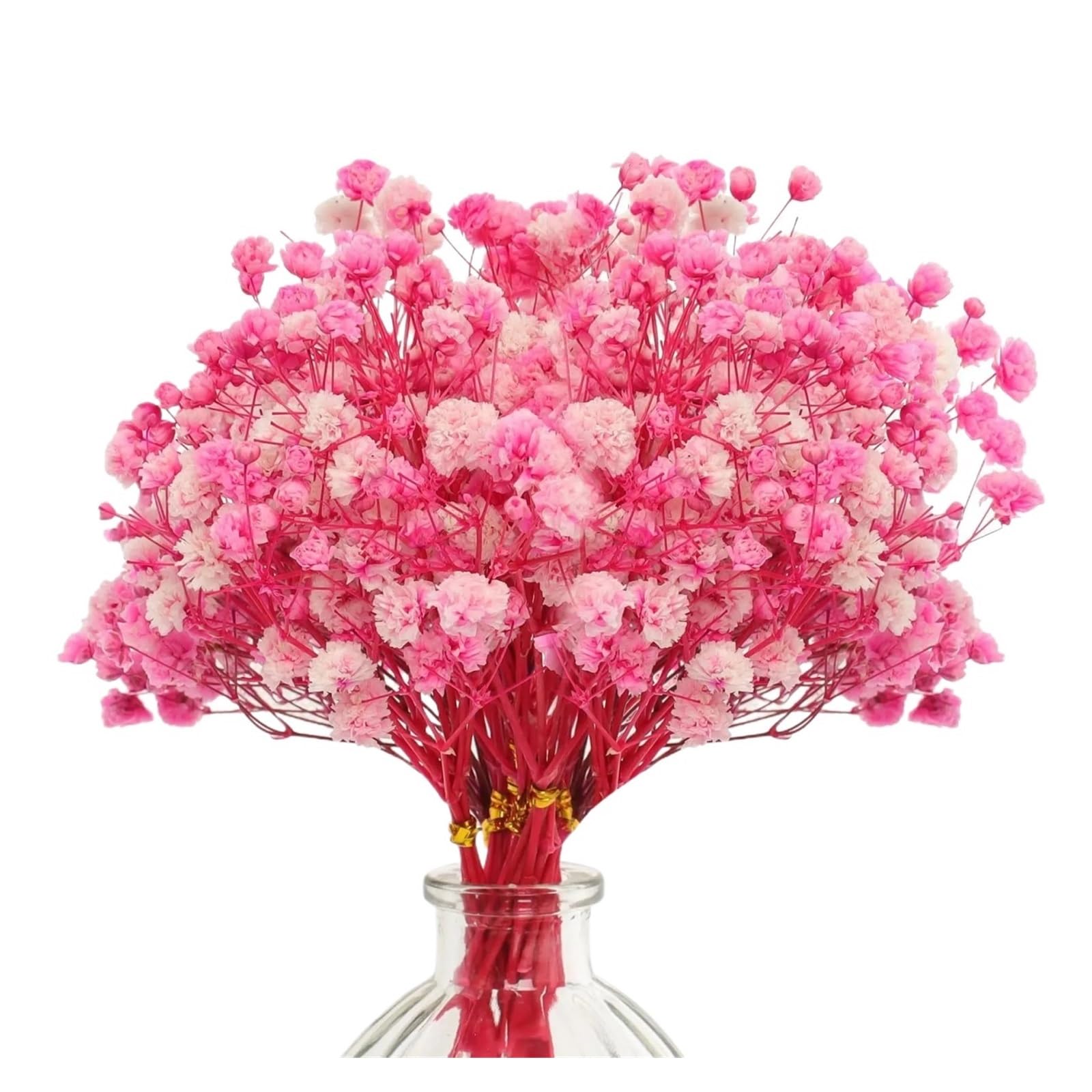 WJIAYAO dried gypsophila flowers 10 Bunches Pink Dried Baby Breath Gypsophila Flowers for Wedding Events