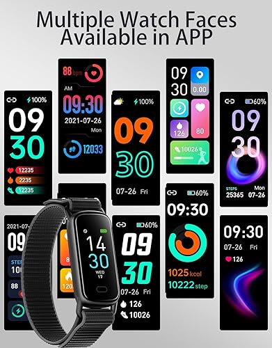 Miniatura 5 de Rastreador de actividad física para mujeres y hombres, relojes de fitness con seguimiento de sueño SpO2 de frecuencia cardíaca, 16 modos deportivos,