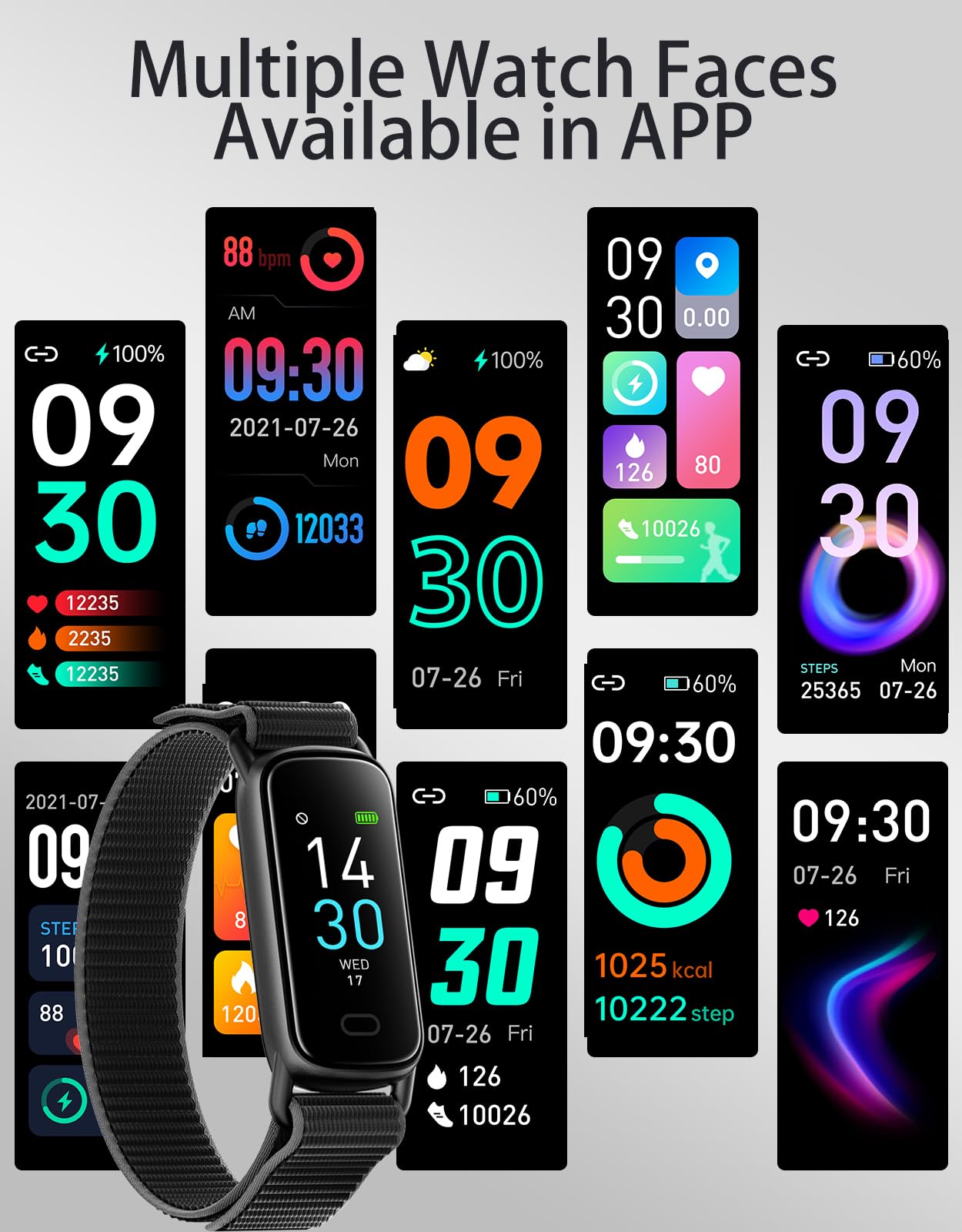 Fitness Tracker for Women Men with Heart Rate SpO2 Blood Pressure Sleep Tracker,Fitness Watches 16 Sport Modes SMS/SNS Notification Reminder,Activity Trackers Pedometer Calorie Tracker IP68 Waterproof