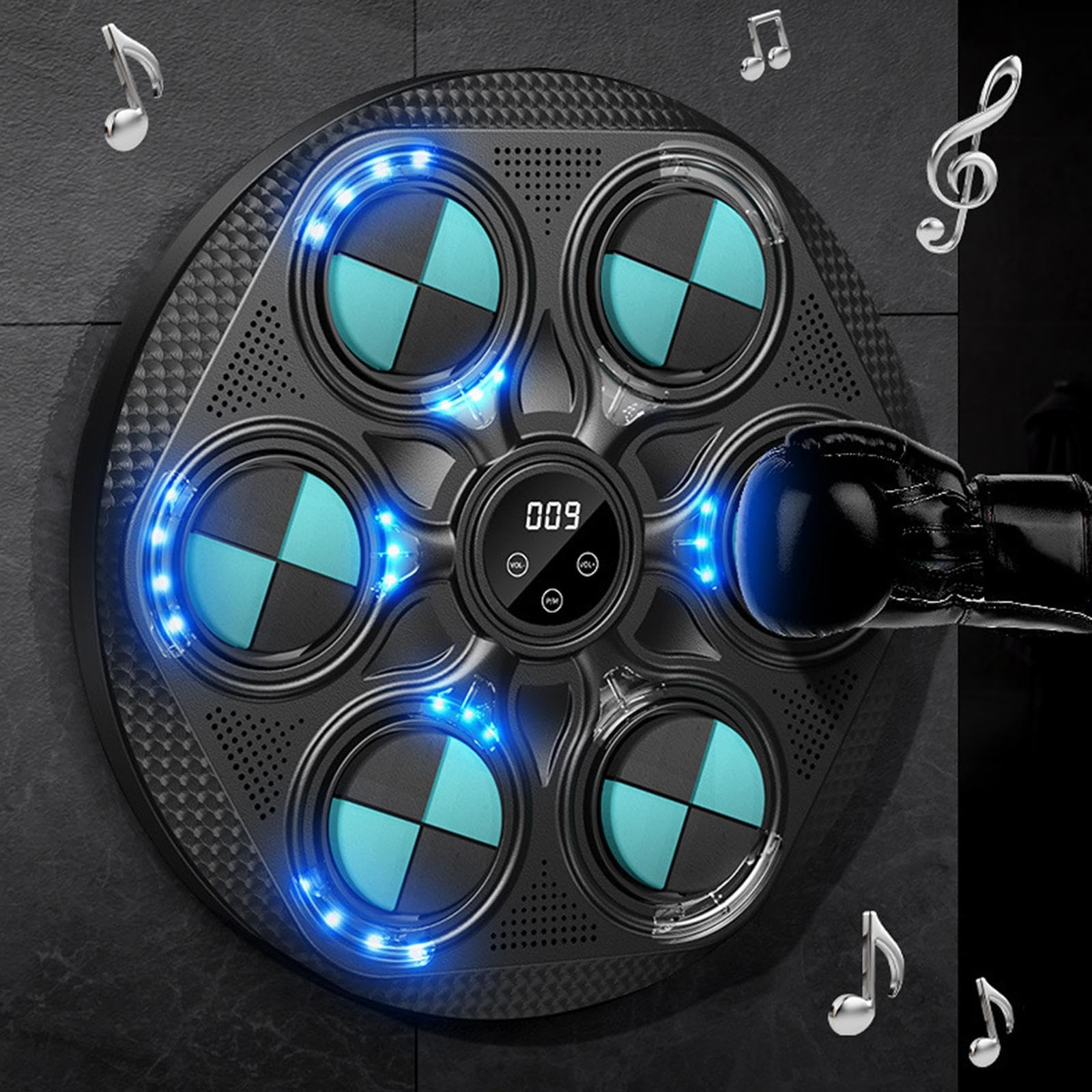 Máquina de Entrenamiento de Boxeo Musical, Objetivo de Pared de Boxeo con Música Electrónica con Guantes, Entrenador de Boxeo para Práctica Deportiva