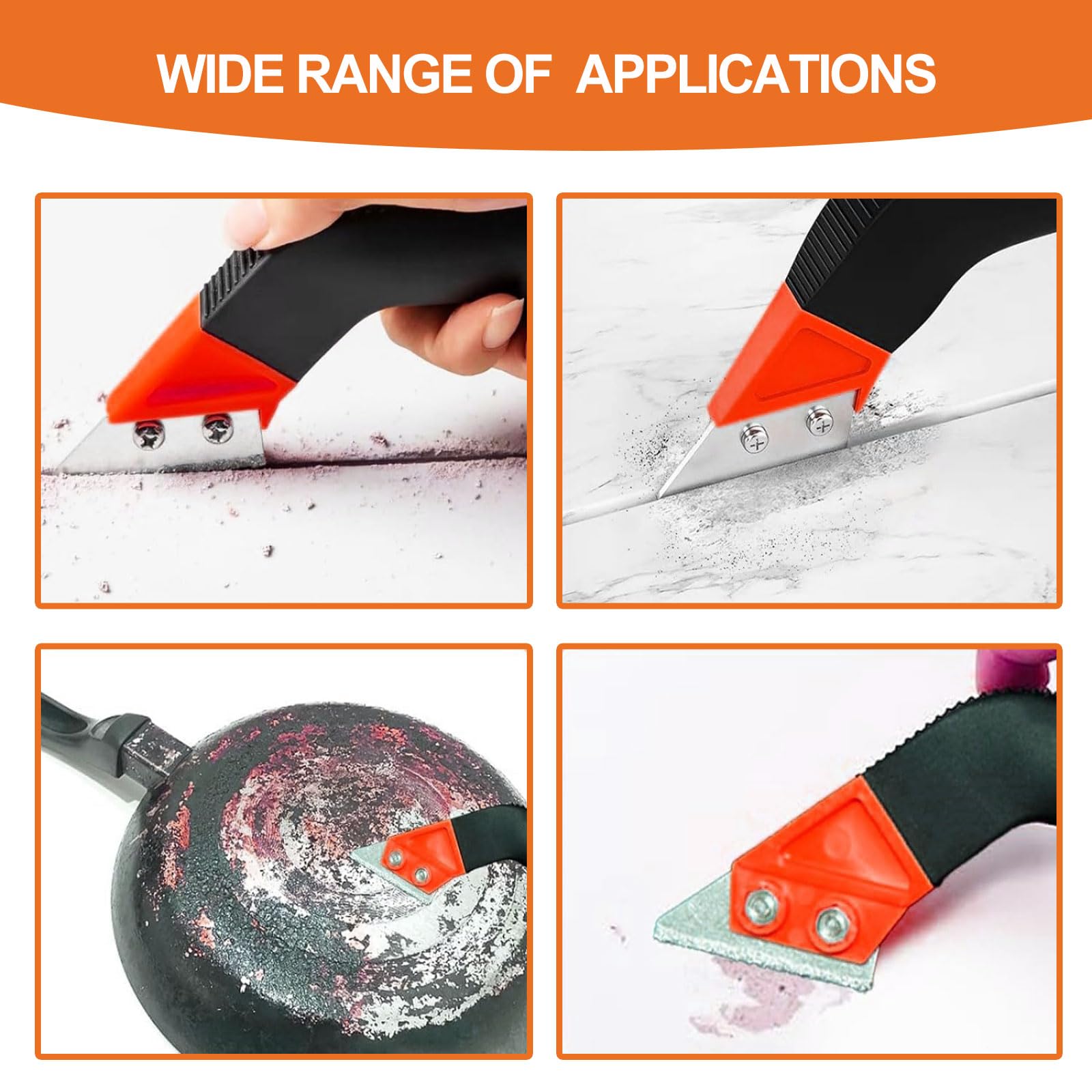 10 Pcs Grout Remover Tools, Grout Removal Tool, Tile Grout Remover with 5 Pieces Extra Replacement Accessories and 2 Hand Saw Angled Grout Rake and 1 Pcs brush - Image 4