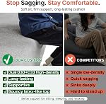 MCombo 105" Boneless Couches for Living Room, Cloud Couch Modular Sectional Sofa Bed Convertible, Sleeper Sofa with Latex-Like Sofa Cushion & Throw Pillow, No Assembly Required, Fabrics 8512 (Grey)