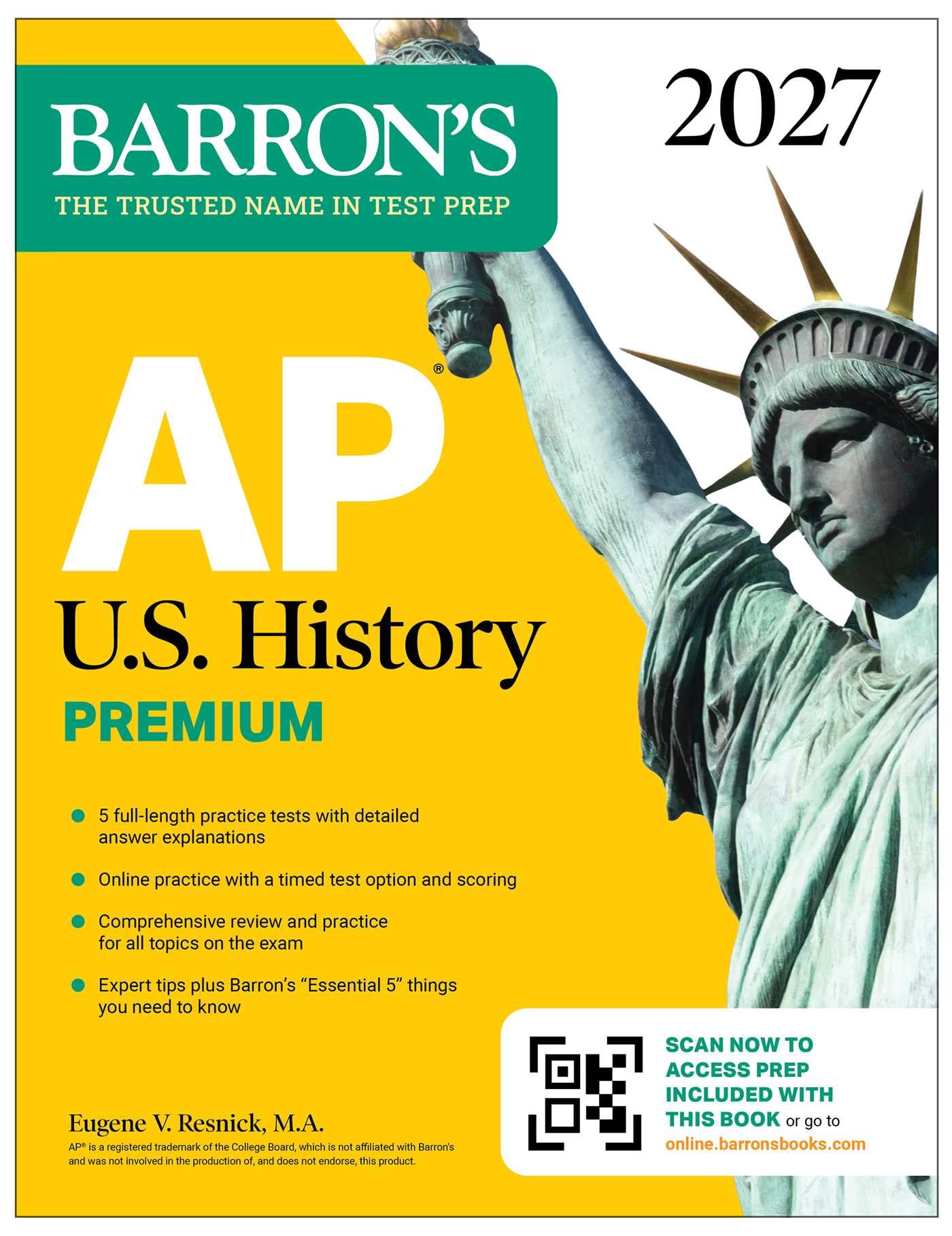 AP U.S. History Premium, 2027: 5 Practice Tests + Comprehensive Review + Online Practice (Barron's AP Prep)