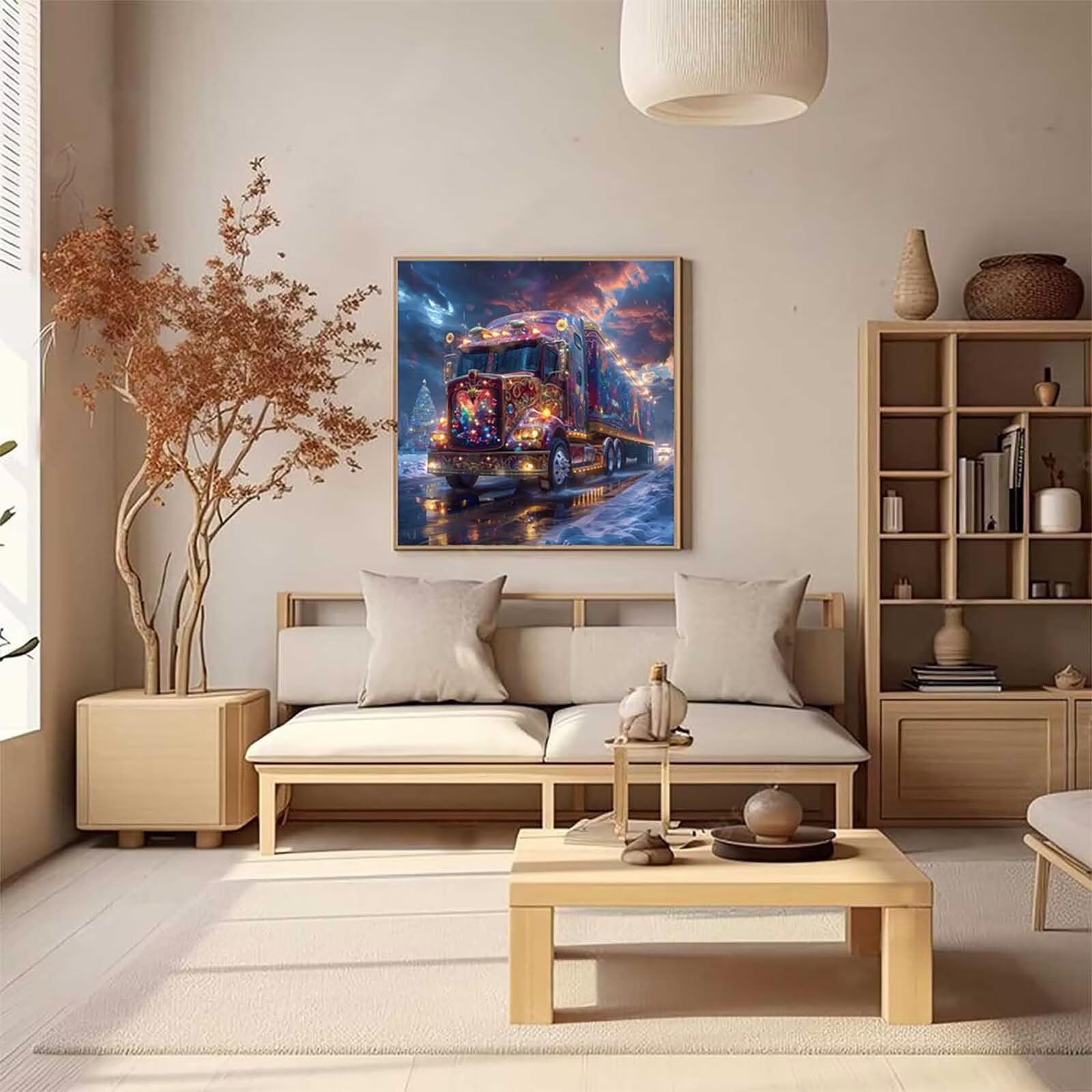 5D Diament Malarstwo Ciężarówka Malarstwo Numery Dorosły, Diament Malarstwo Dorosły Scena Śniegowa, DIY Kreatywny wypoczynek Dorośli Zestaw, Numer Malarstwo Rhinestone Zestaw Ścieg krzyżykowy