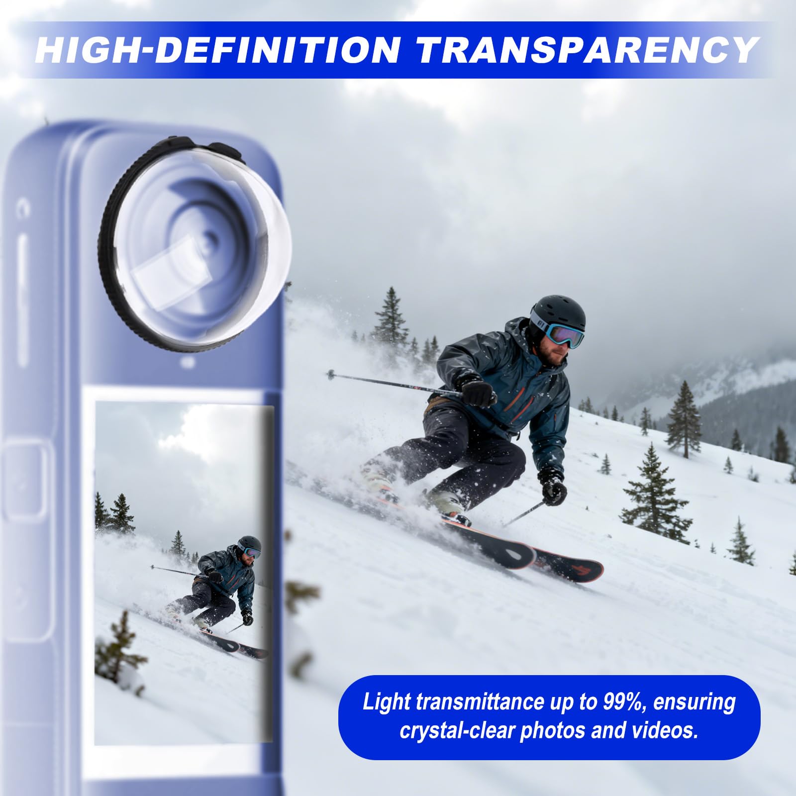 lasuroa 2pz Lente Guardia per Insta360 X5 con 2pz Schermo Protettore, Anti Graffio & Anti Riflesso Twist Blocco Lente Copertura Kit per Insta360 X5 Accessori Antigurto & Antipolvere