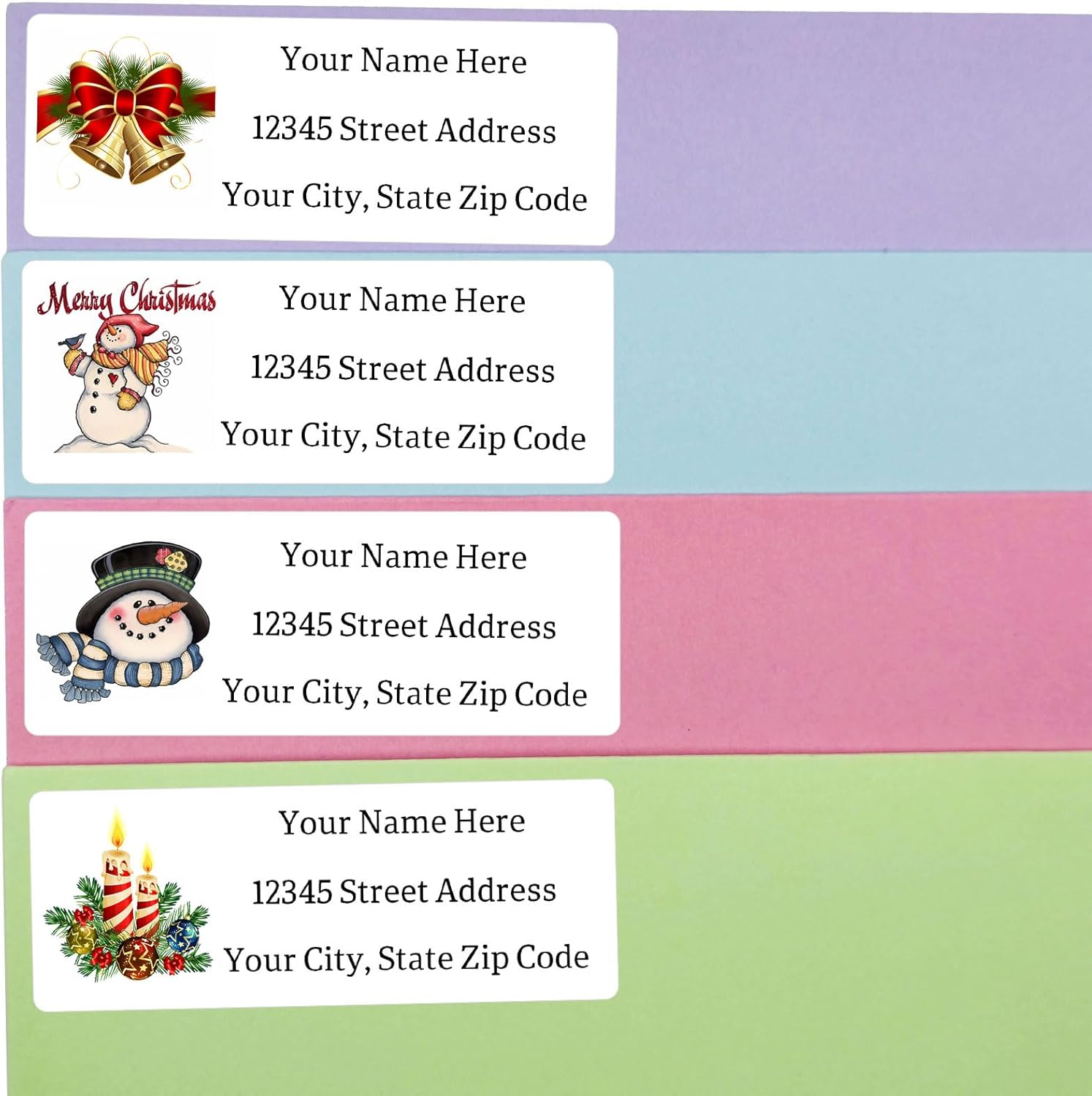 Address Labels Christmas Return Address Labels