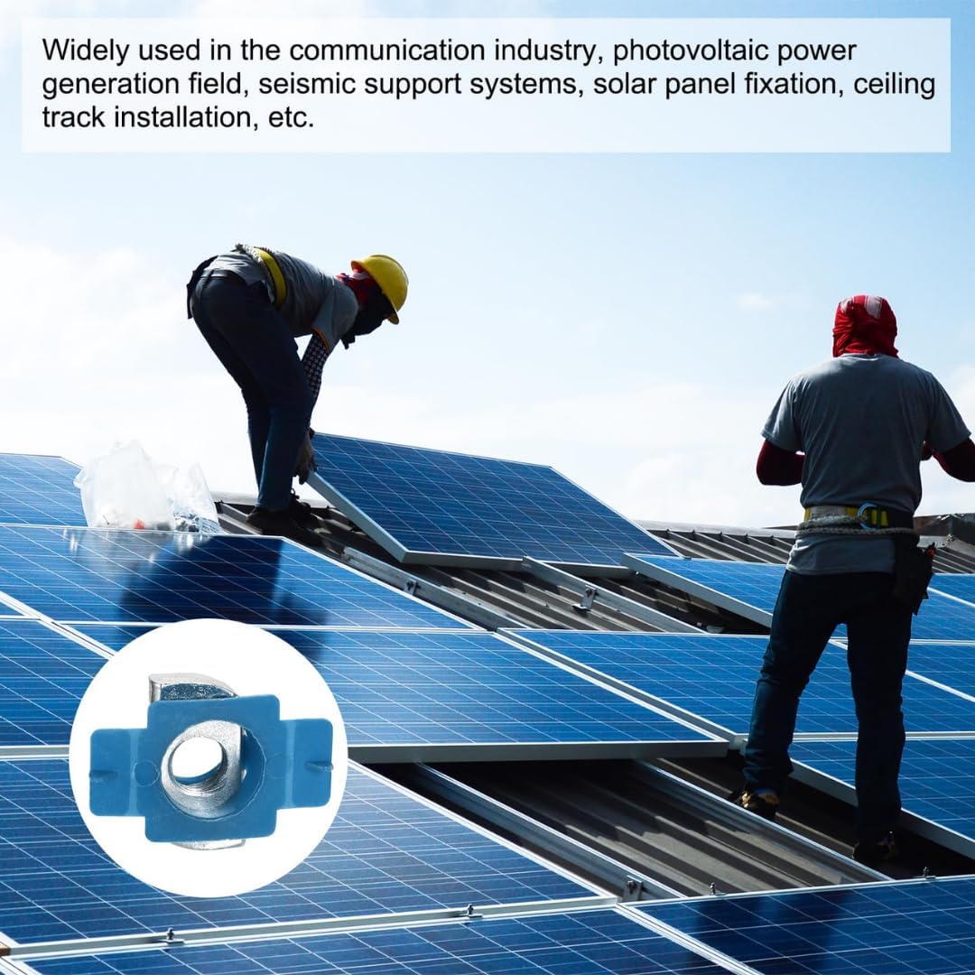 (100 Pcs) 1/2"-13 Strut Channel Nuts with Twist Tab,Strut Channel Cone Nuts - Easy Positioning for American Channel Support Systems, Solar Panels Mounting