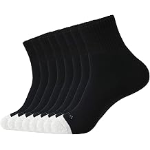 WANDER Mens Athletic Ankle Socks 3/8 Pairs Thick Cushion Running Socks for Men&Women Cotton Socks 6-9/9-12/12-15