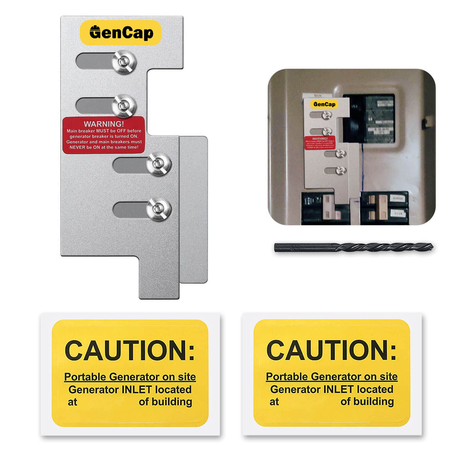 GenCap Generator Interlock Kit Compatible with Eaton Cutler Hammer CH-5 Panels, for Safe Usage of Portable Power During Outage